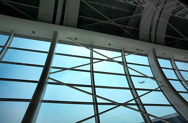 Airplane Departing at a Modern Airport
