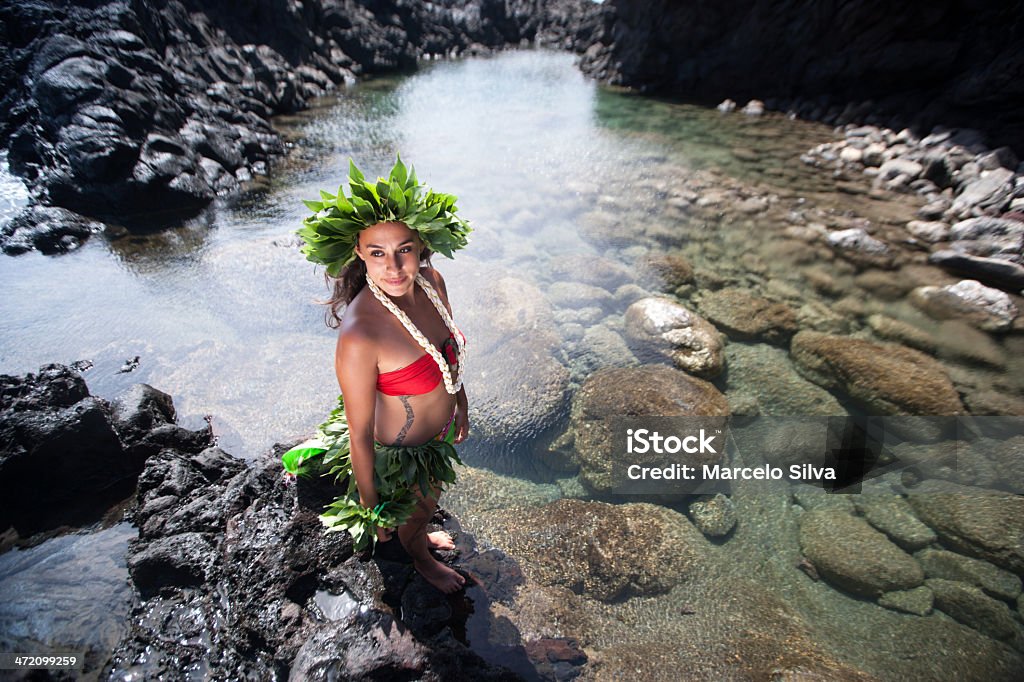 Típica mulher de Rapa Nui - Royalty-free Adulto Foto de stock