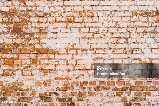 Aged Grunge Brick Wall Texture Not Seamless Stock Photo - Download Image Now - 2015, Abstract, Antique