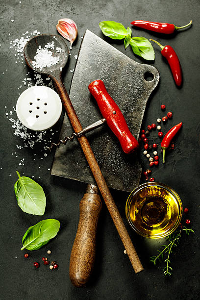 istock Vintage cutlery and fresh ingredients 472100986
