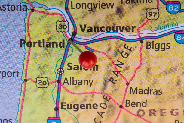istock Portland, OR Map Pin 472101939