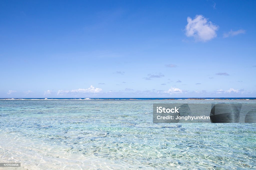 beautiful beach and tropical sea on clear day 2015 Stock Photo