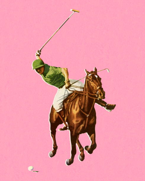 illustrations, cliparts, dessins animés et icônes de l'homme jouer au polo - polo