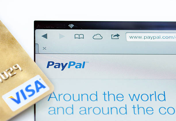 paypal i visa www - www computer monitor internet photography zdjęcia i obrazy z banku zdjęć