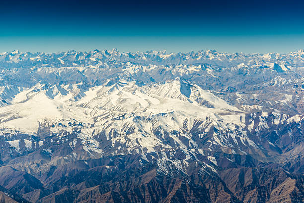 Everest Base Camp trek mountains beautiful landscape. View of Gokyo Ri and Gokyo lakes, Cholatse summit and other snow peaks of Himalayas range