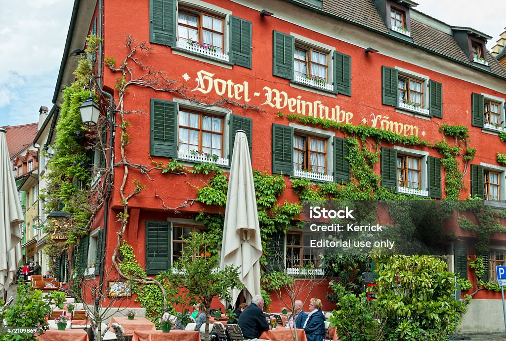 Bunte Hotel in Meersburg Deutschland - Lizenzfrei Hotel Stock-Foto