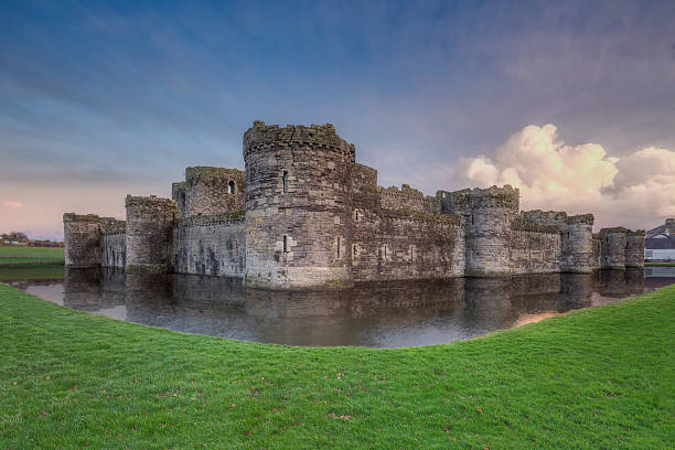 Beaumaris Castle stock photo