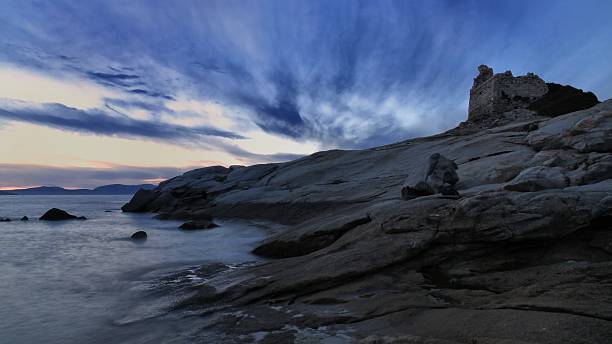 istock Genoese tower at Lumio, Corsica 472110547