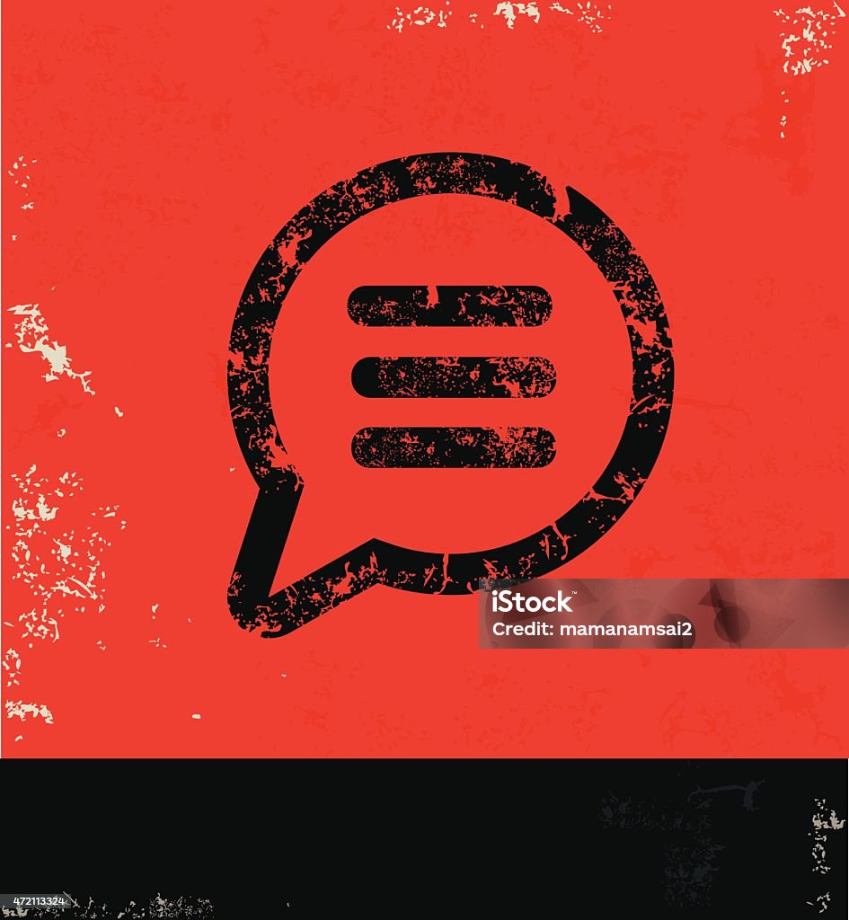 Speech On Red Backgroundgrunge Designvector Stock Illustration