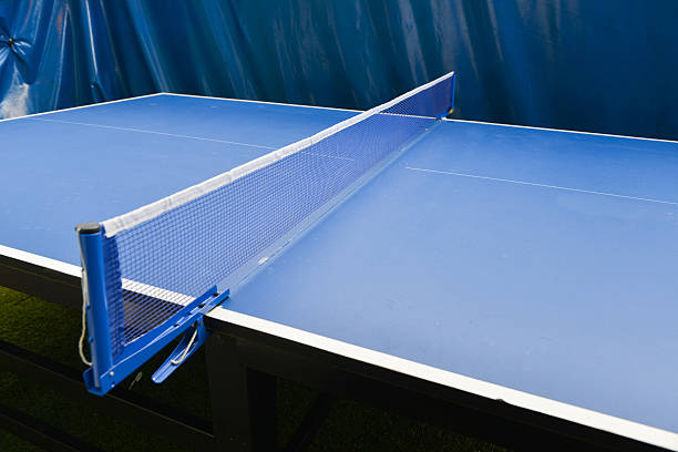 istock Table tennis sport background, Net on table tennis board. 472113774