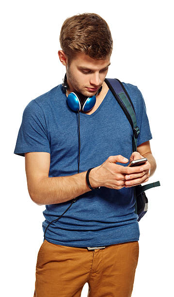 istock Teen boy with smart phone 472114105