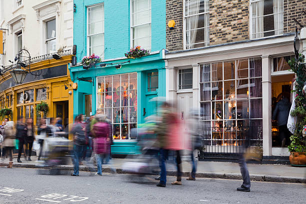 bussy de portobello road - london store fotografías e imágenes de stock