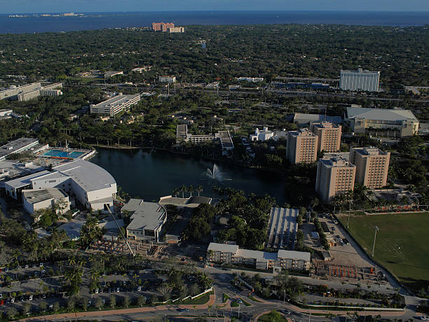 istock Helicopter ride over University of Miami main campus 472114215