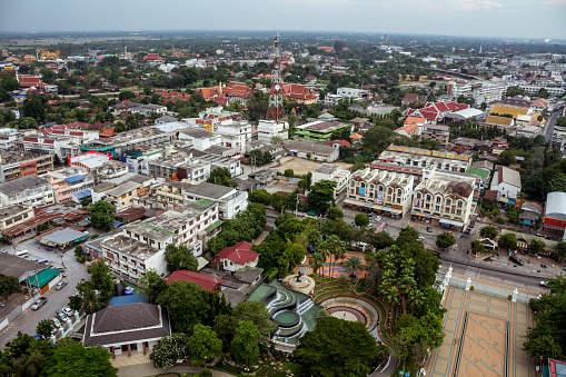  Suphanburi,Thailand – May 12, 2013: Roof Top view of Suphanburi City,Thailand.