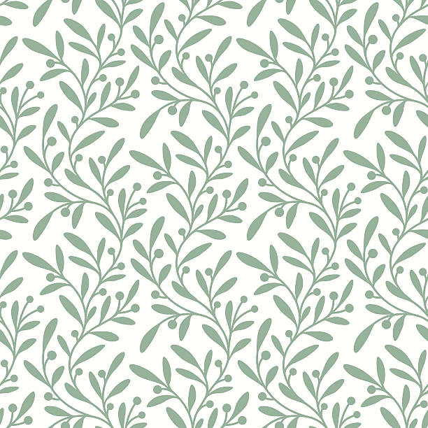 green branch. seamless pattern. - 花卉圖案 幅插畫檔、美工圖案、卡通及圖標