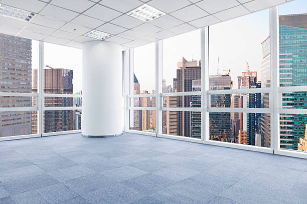 istock office room with good cityscape 472116605