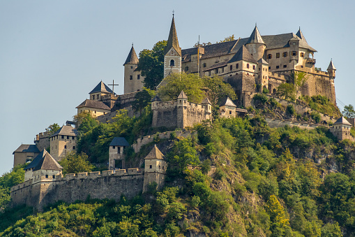 Hochosterwitz, Austria - August 27, 2011: Fine view of Hochosterwitz Castle, one of Austria's most impressive medieval castles dating back to the 9th centtury and being one of the landmarks of Carinthia.