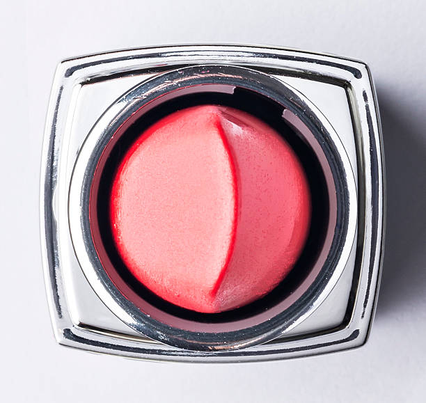 Top view of lipstick on white