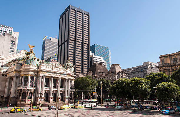 Rio de Janeiro, Brazil - December 4, 2013: The Municipal Theatre in Rio de Janeiro on 4 Dec, 2013. Built in the beginning of 20th century, considered one of the most beautiful and important theatres in the country.