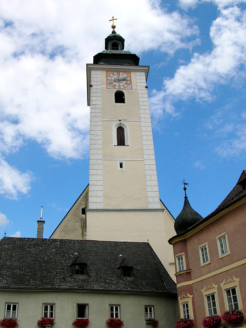 Grein near Danube river at Austria