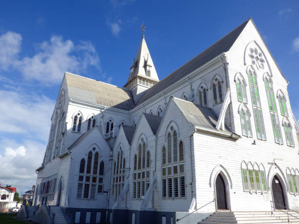 Guyana Wooden Church stock photo