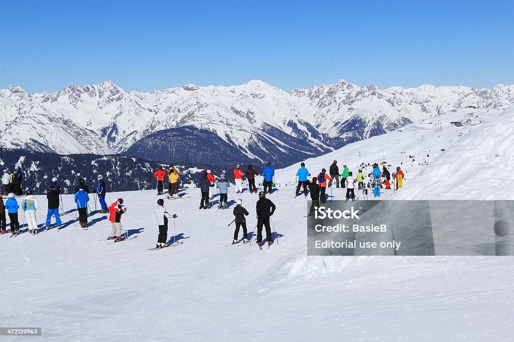 Ski-resort in Österreich - Lizenzfrei Alpen Stock-Foto