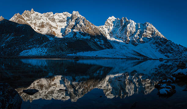 Mt Everest 8848m Illuminated By Golden Sunset Himalayas Nepal