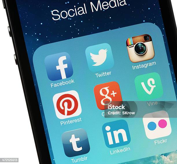 Social Media Apps Stock Photo - Download Image Now - Ios - Greece, Mobile App, Apple Computers