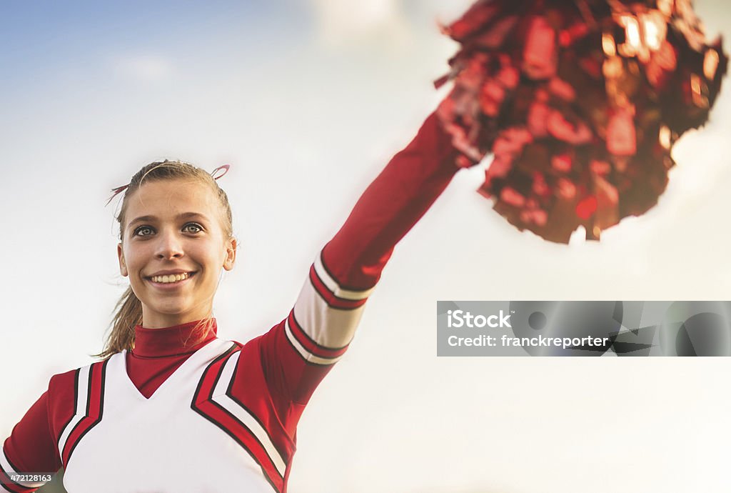 Reacing The Success Happiness Cheerleader With Ponpon Stock Photo -  Download Image Now - iStock