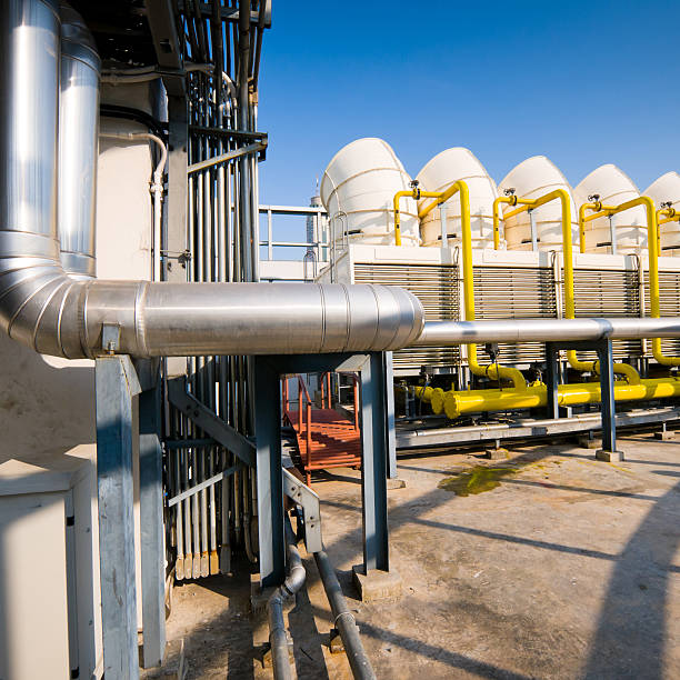 istock Sets of cooling towers in conditioning systems 472128171