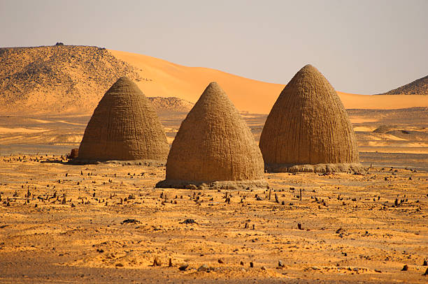 Muslim cemetery in the desert, in Old Dongola, Sudan