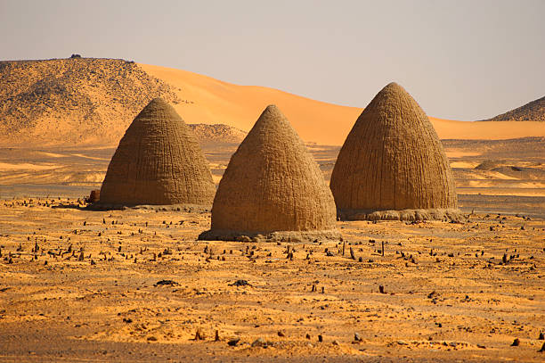 Muslim tombs, Old Dongola, Sudan stock photo