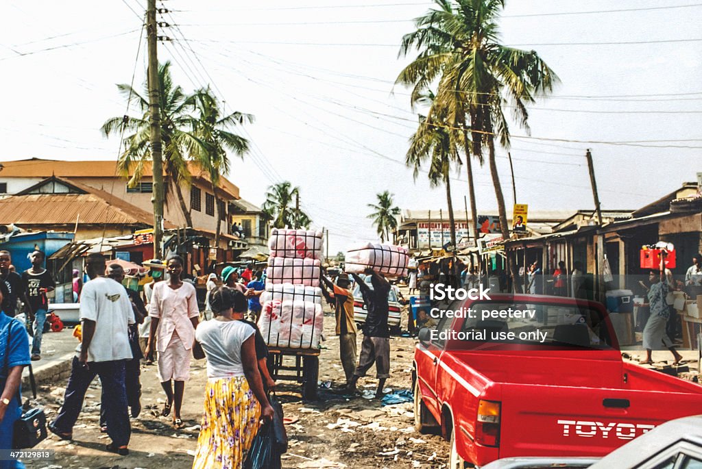Movimentada cidade africana. - Foto de stock de Accra royalty-free