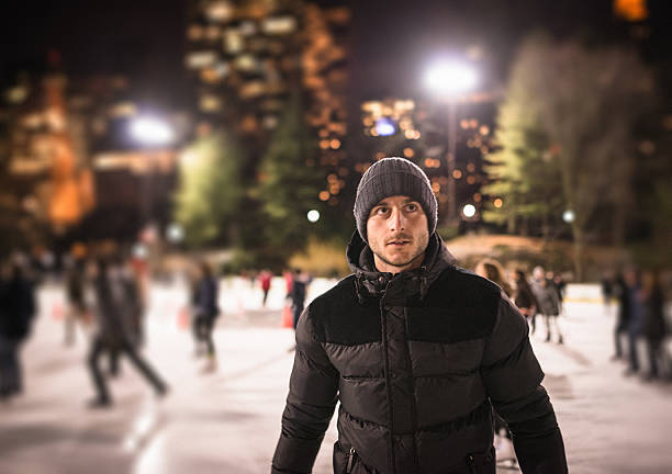 istock Serious man on the Central Park ice rink - winter 472129985