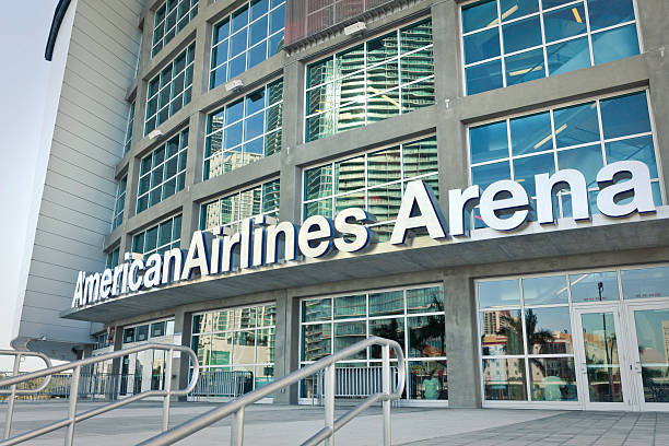 estadio american airlines arena, miami - miami basketball fotografías e imágenes de stock