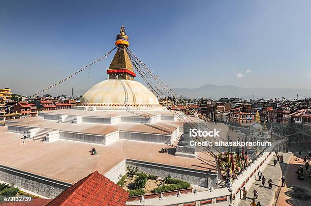 Boudhanath Stupa In Kathmandu Stock Photo - Download Image Now - Biggest, Bodnath Stupa, Buddhism