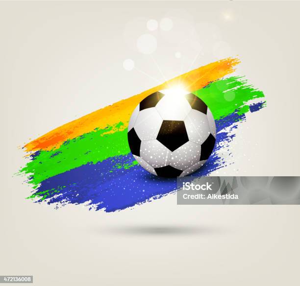 Vector Background On The Football Theme Stock Illustration - Download Image Now - 2015, Abstract, Activity