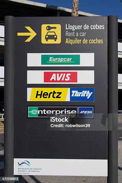 Rental Car Sign Stock Photo - Download Image Now - The Hertz Corporation, Car, Renting