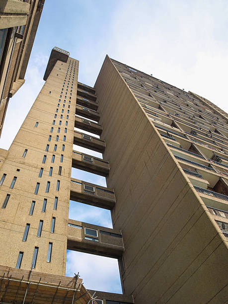 Trellick Tower in London London, UK - March 5, 2009: The Trellick Tower in North Kensington designed by Erno Goldfinger in 1964 is a Grade II listed masterpiece of new brutalist architecture trellick tower stock pictures, royalty-free photos & images