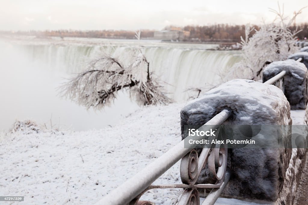 Gefrorene Winter Niagara Falls - Lizenzfrei Blau Stock-Foto