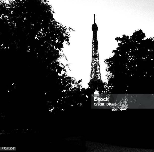 Paris Eifel Tower Sylwetka - zdjęcia stockowe i więcej obrazów 1900-1909 - 1900-1909, Architektura, Bez ludzi