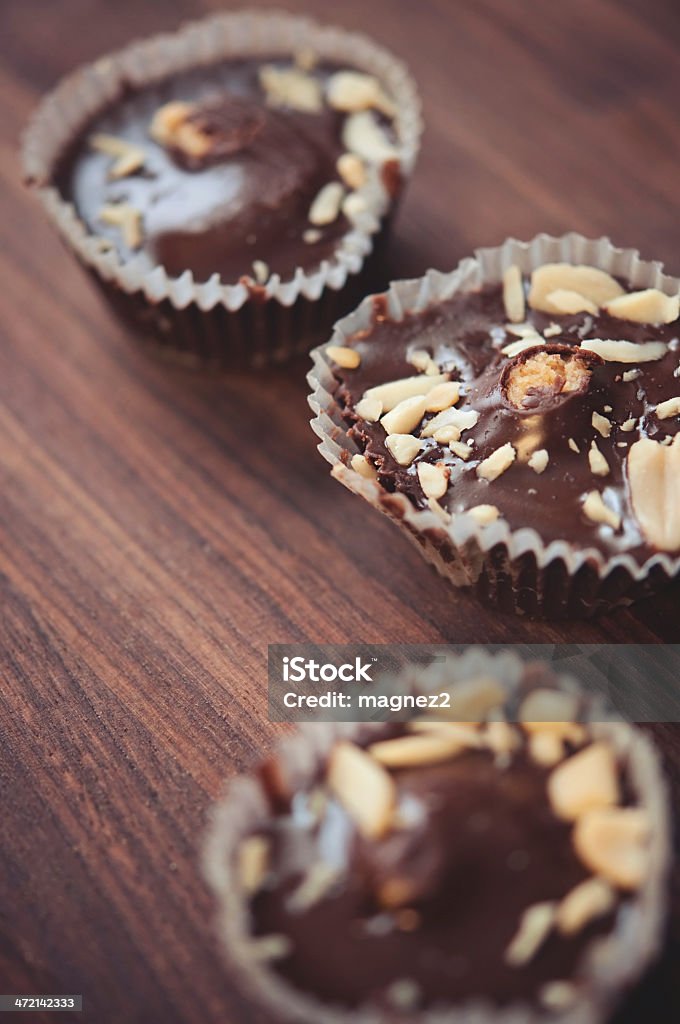 Chocolate trata com Amêndoas - Royalty-free Amêndoa Foto de stock