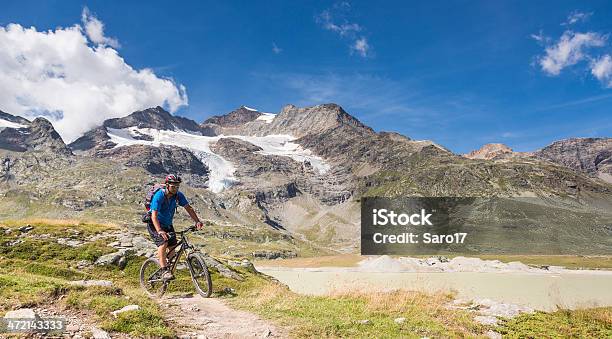 아름다운 베르니나 산길 자전거 Switzerland 산악 자전거-자전거에 대한 스톡 사진 및 기타 이미지 - 산악 자전거-자전거, 알프스 산맥, 경관