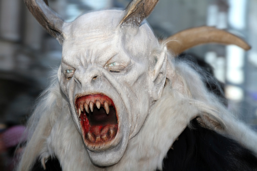 Munich, Germany  - December 8, 2013:  old tradition Krampuslauf in Munich // krampuslauf in münchen On sunday 8th December 2013 where about 300 \