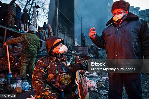 Kiev Ukraine January 26 2014 Euromaidan Protesters Rest And Stock Photo - Download Image Now