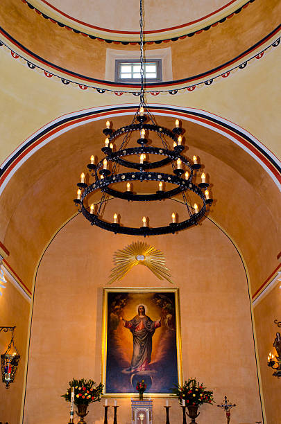 San Antonio, United States - November 29, 2013: Mission Concepcion, Nuestra Senora de la Purisima Concepcion, is one of five existing missions along the San Antonio River.  Built by Spaniards to support their quest for exploration from New Spain (present day Mexico), they eventually became centers for spreading the Catholic faith to frontier Indians.  The five missions within the San Antonio Missions National Historical Park florished between 1747 and 1775, but still experienced raids by local Comanche and Apache Indians.  Mission Concepcion was moved from East Texas to the San Antonio area in 1731.