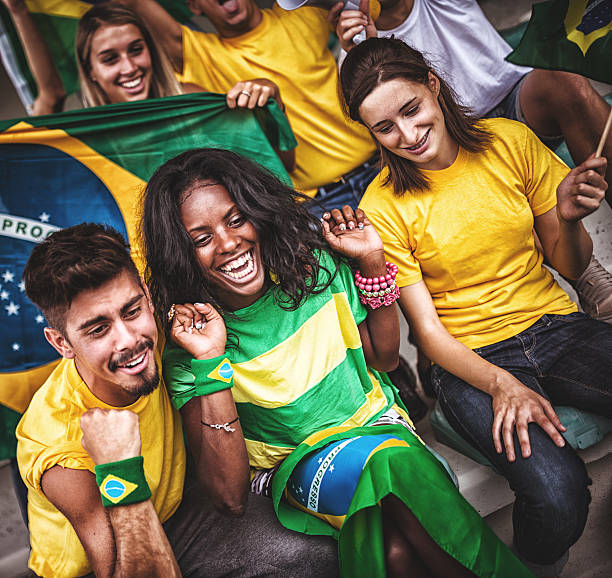 istock Brazilian supporters at stadium 472145485