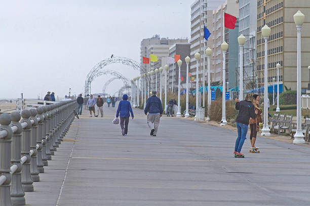 Virgina Beach Boardwalk Recreation stock photo