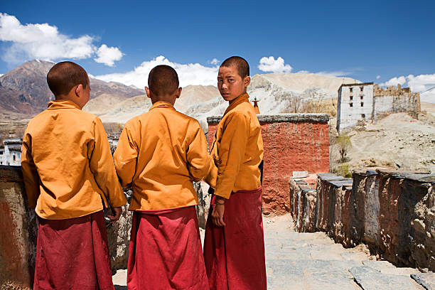 istock Novice monks in Tibetan monastery. Mustang. 472147103