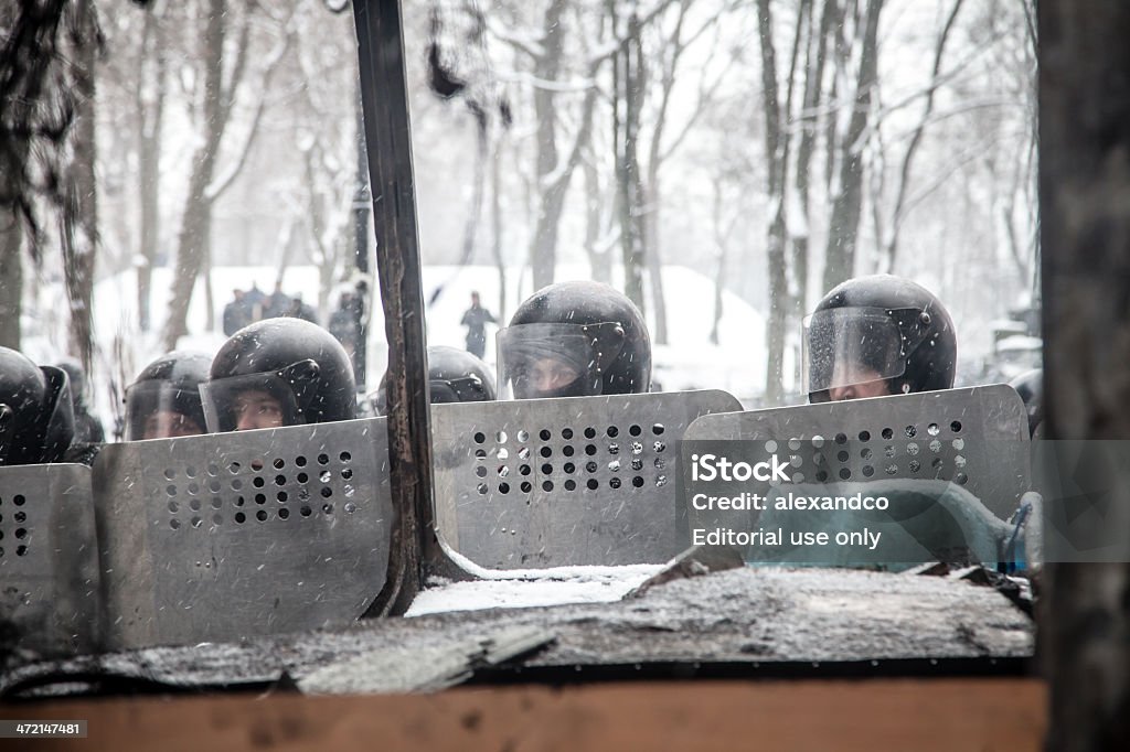 Proteste antigovernative epidemia Ucraina - Foto stock royalty-free di Bandiera